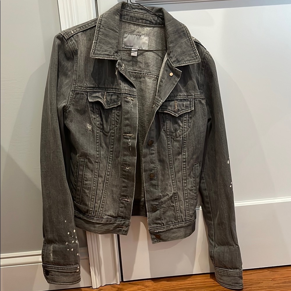 Old Navy Gray Jean Jacket M Tall